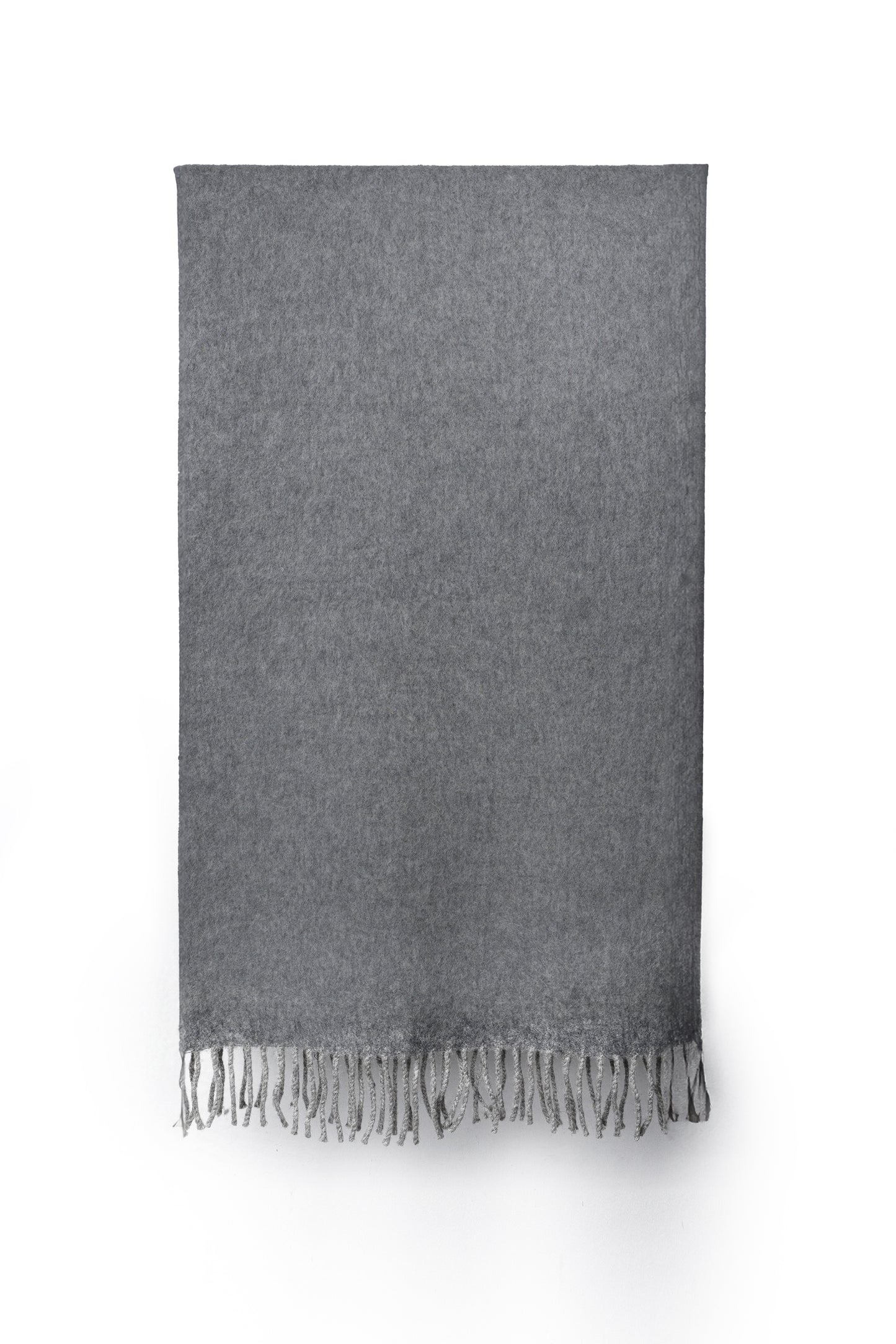 Bufanda con flecos plomo
