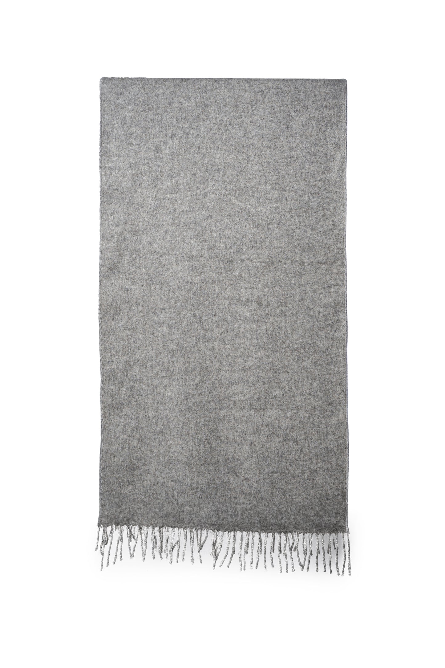 Bufanda con flecos plomo claro